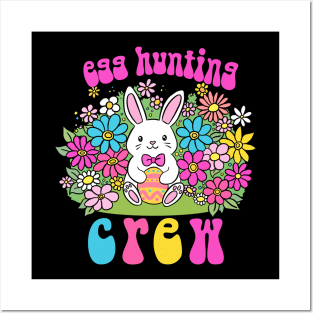 Egg hunting crew a cute and fun easter day design Posters and Art